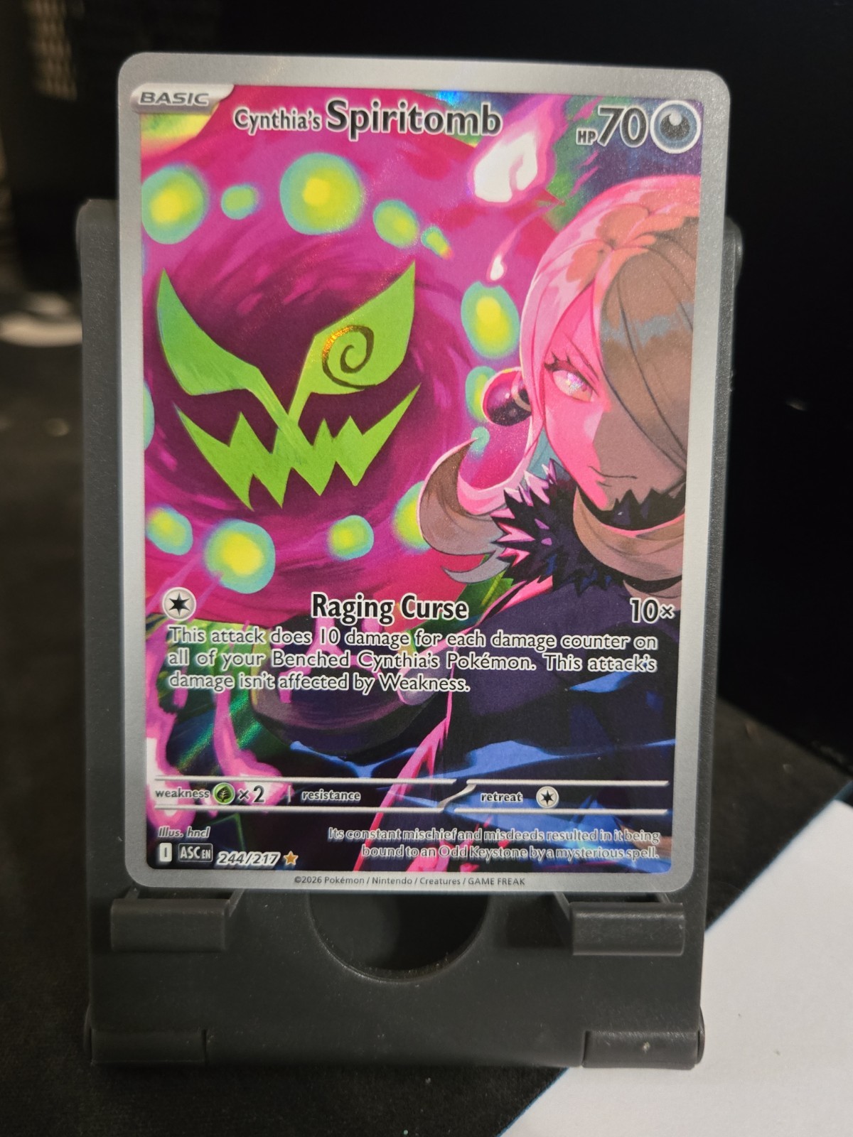 Cynthia’s Spiritomb 244/217 Me: Ascended Heroes Holo Pokemon NM
