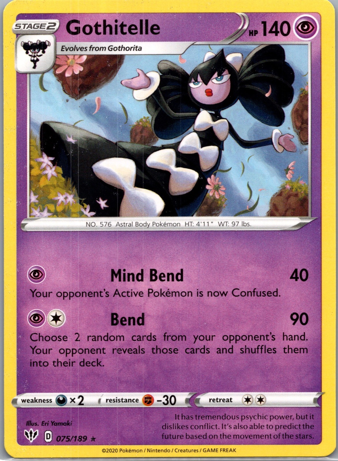Gothita Gothorita Gothitelle, Evolution Line, 3 Card Set, Darkness Ablaze