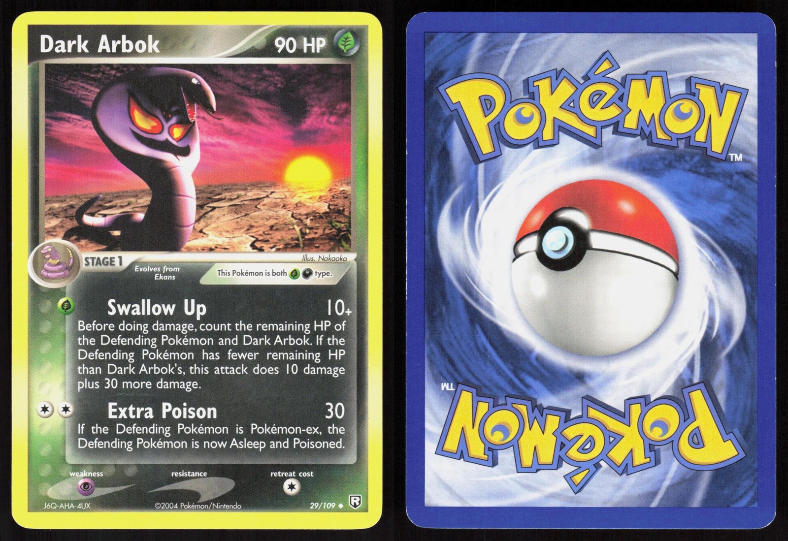 Dark Arbok 29/109 – Pokemon Team Rocket Returns – Uncommon – LP