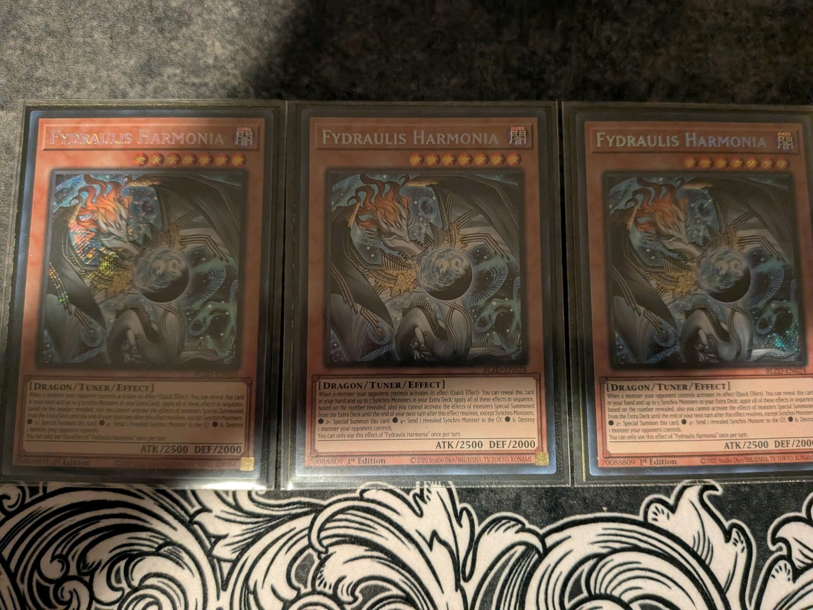 3x Fydraulis Harmonia BLZD-EN024 Blazing Dominion 1st Edition Playset Near Mint
