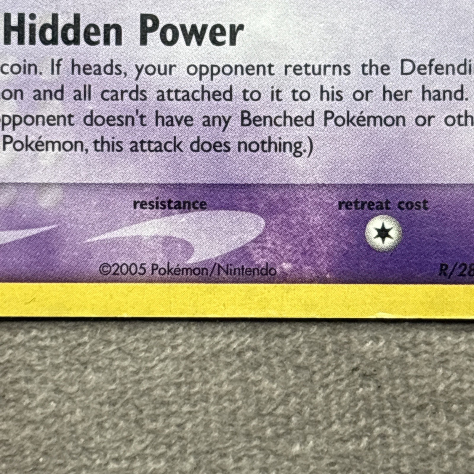 2005 Pokemon EX Unseen Forces Unown R R/28 Holo Rare Vintage
