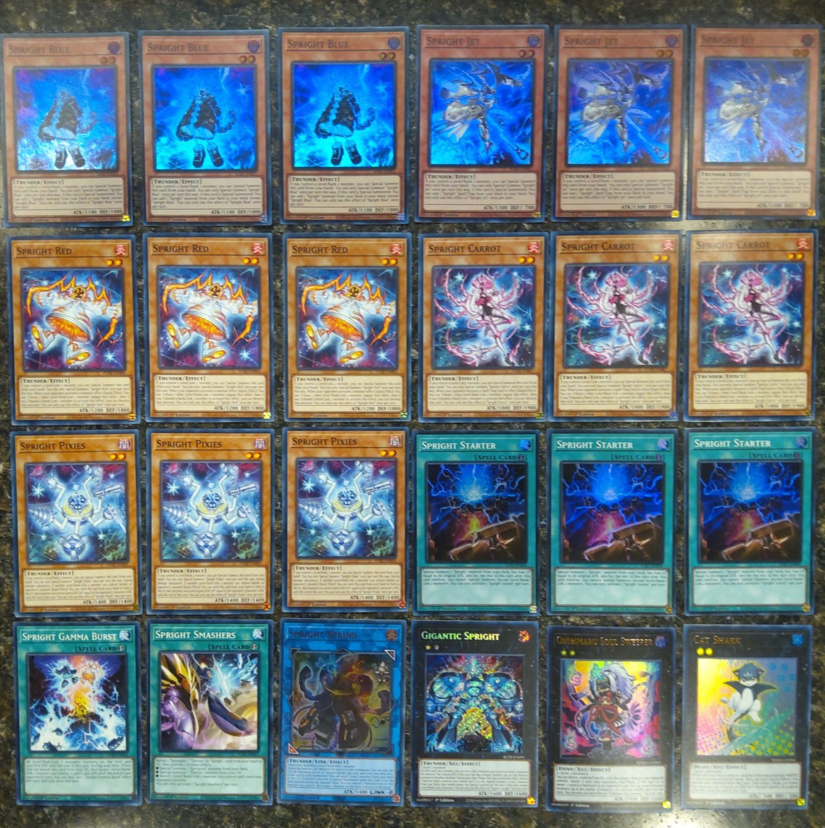 Spright DECK CORE Blue Red Jet Charrot Starter Gigantic Sprind Yugioh
