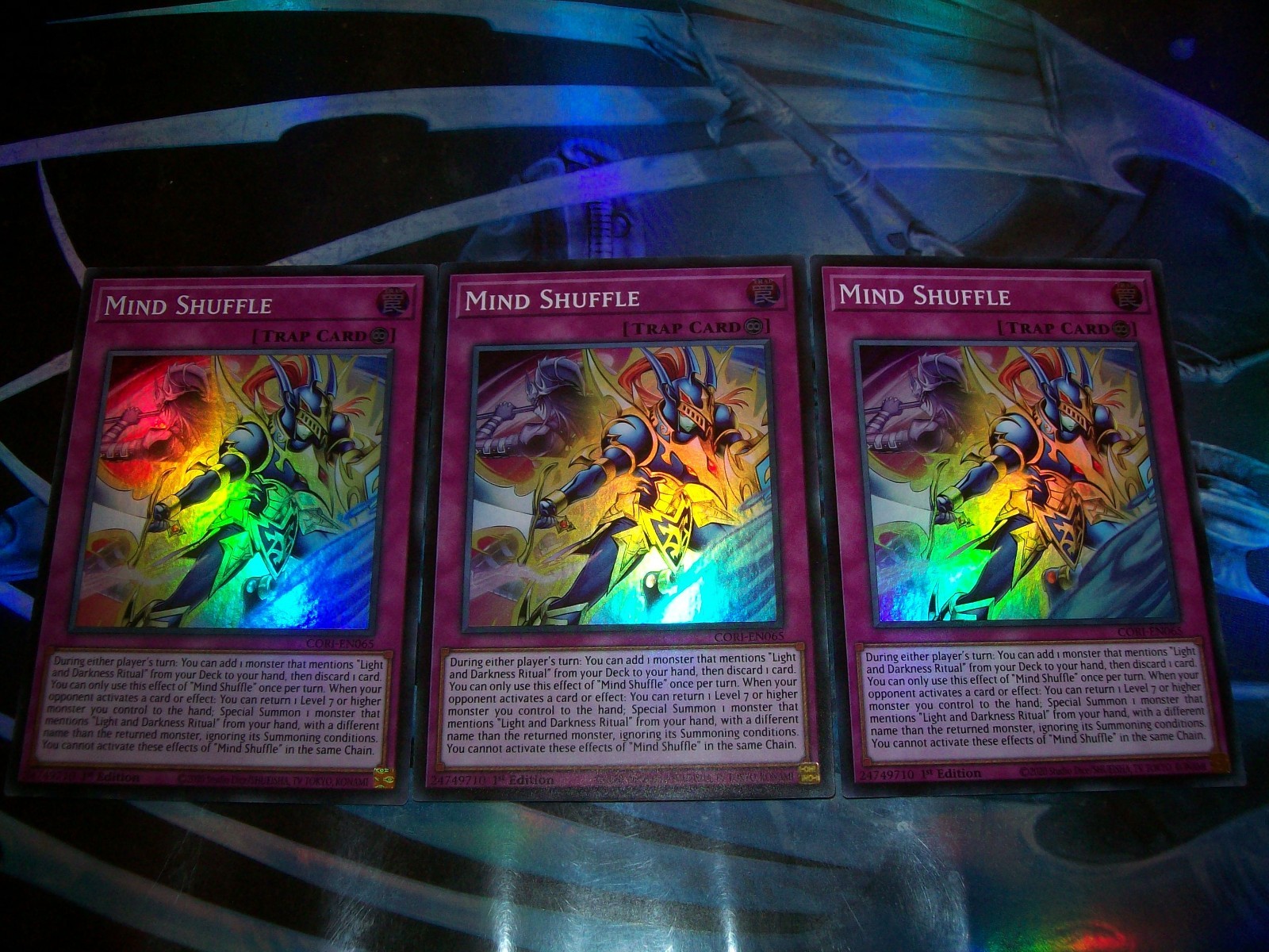 3x Mind Shuffle 1st Edition Super Rare CORI-EN065 Yu-Gi-Oh!