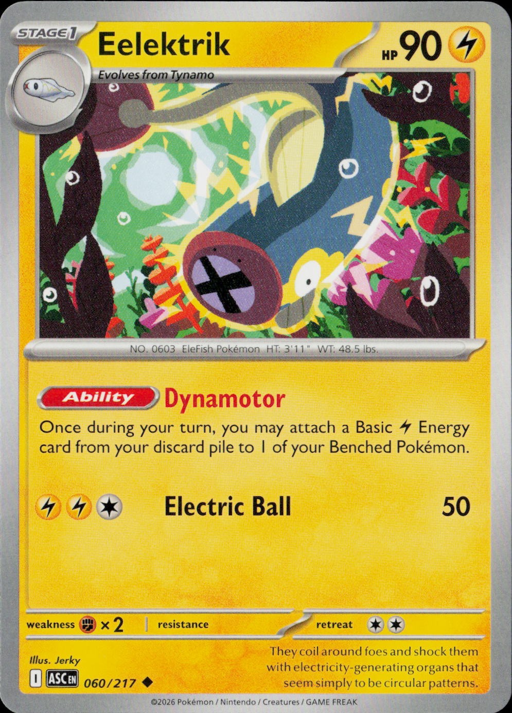 Eelektrik ASC ME: Ascended Heroes #060/217 Uncommon NM