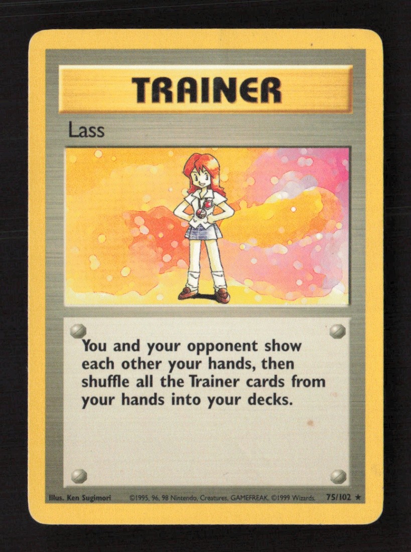 Lass Rare Normal Base Set 075/102 HP Pokémon TCG