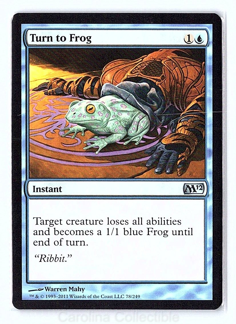 Turn to Frog Near Mint – Magic 2012 (M12) 78 Magic: The Gathering