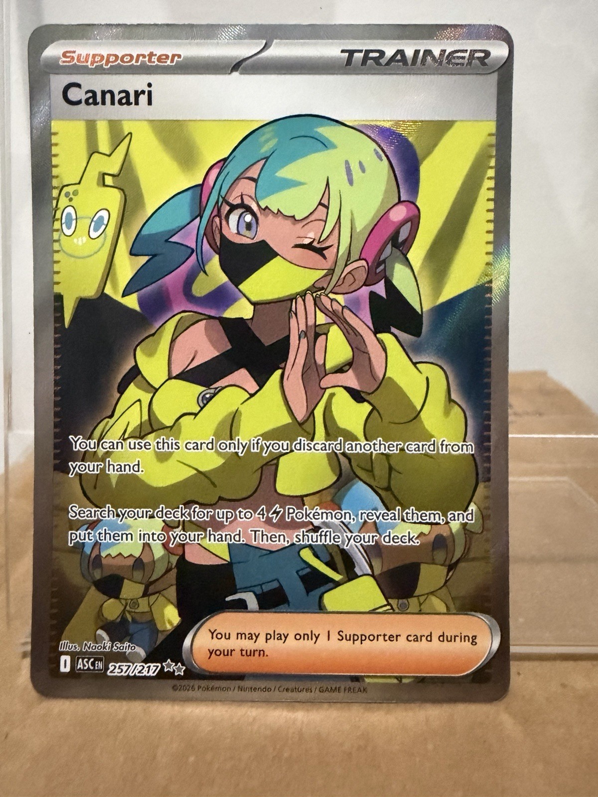 Canari 257/217 Ultra Rare Ascended Heroes Pokemon Holo Near Mint