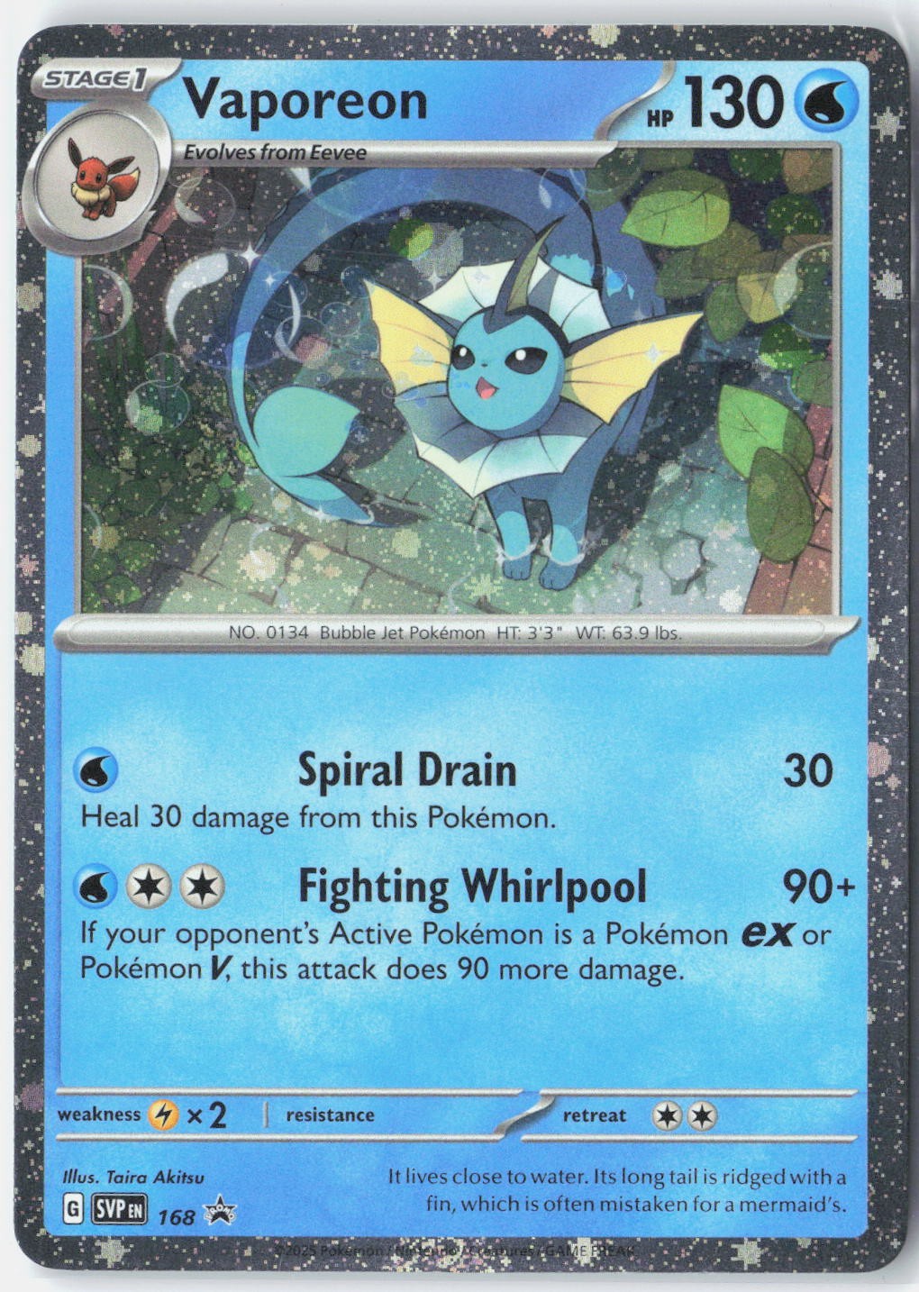 Vaporeon – (Cosmos Holo) SV: Scarlet & Violet Promo Cards 168 Pokemon Card Holo