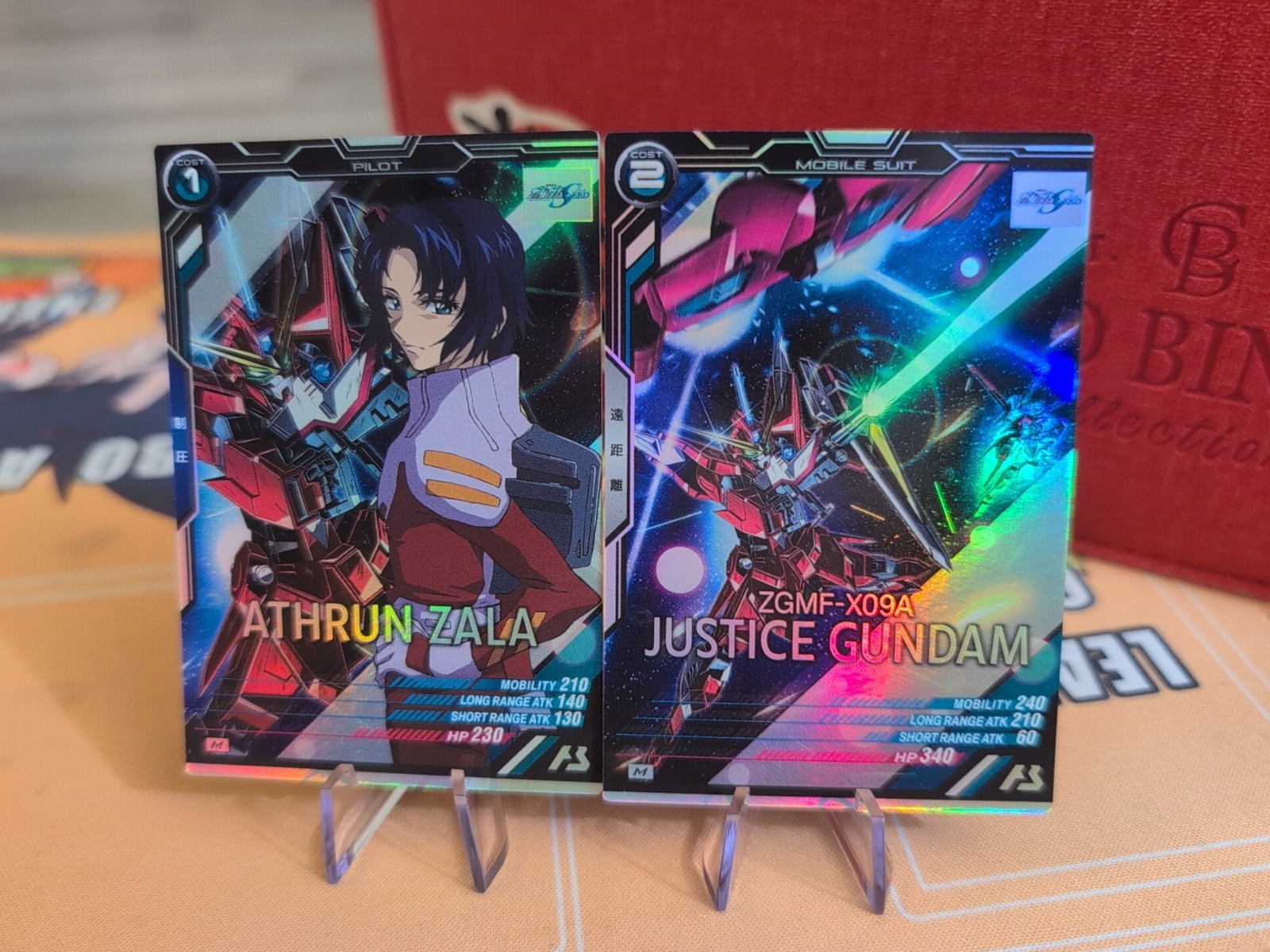 Athrun Zala Justice Gundam SEED CCG Arsenal Base Master Rare Card Pair Japan TCG