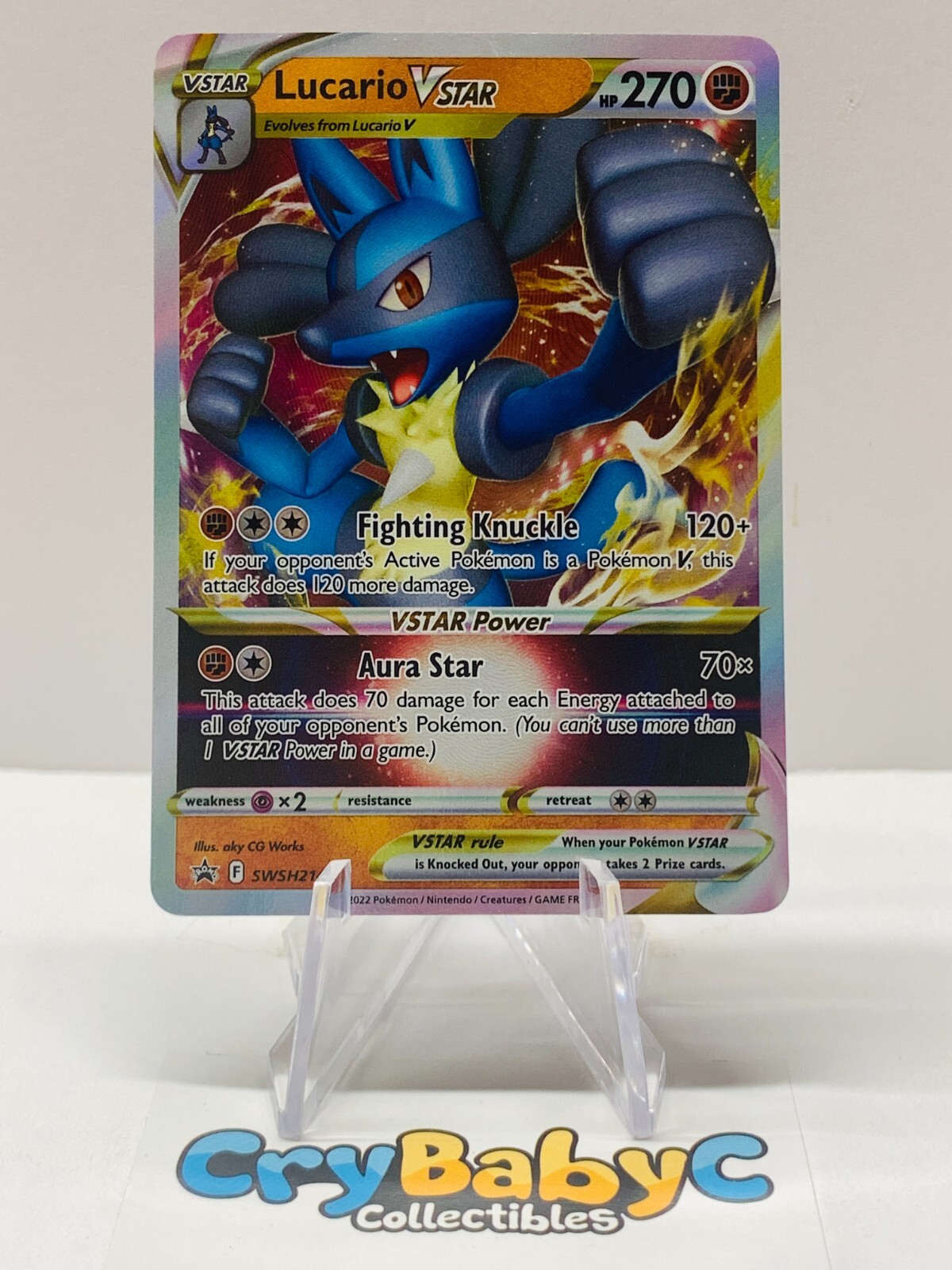 Pokemon Lucario VSTAR SWSH214 Sword & Shield BLACK STAR PROMO