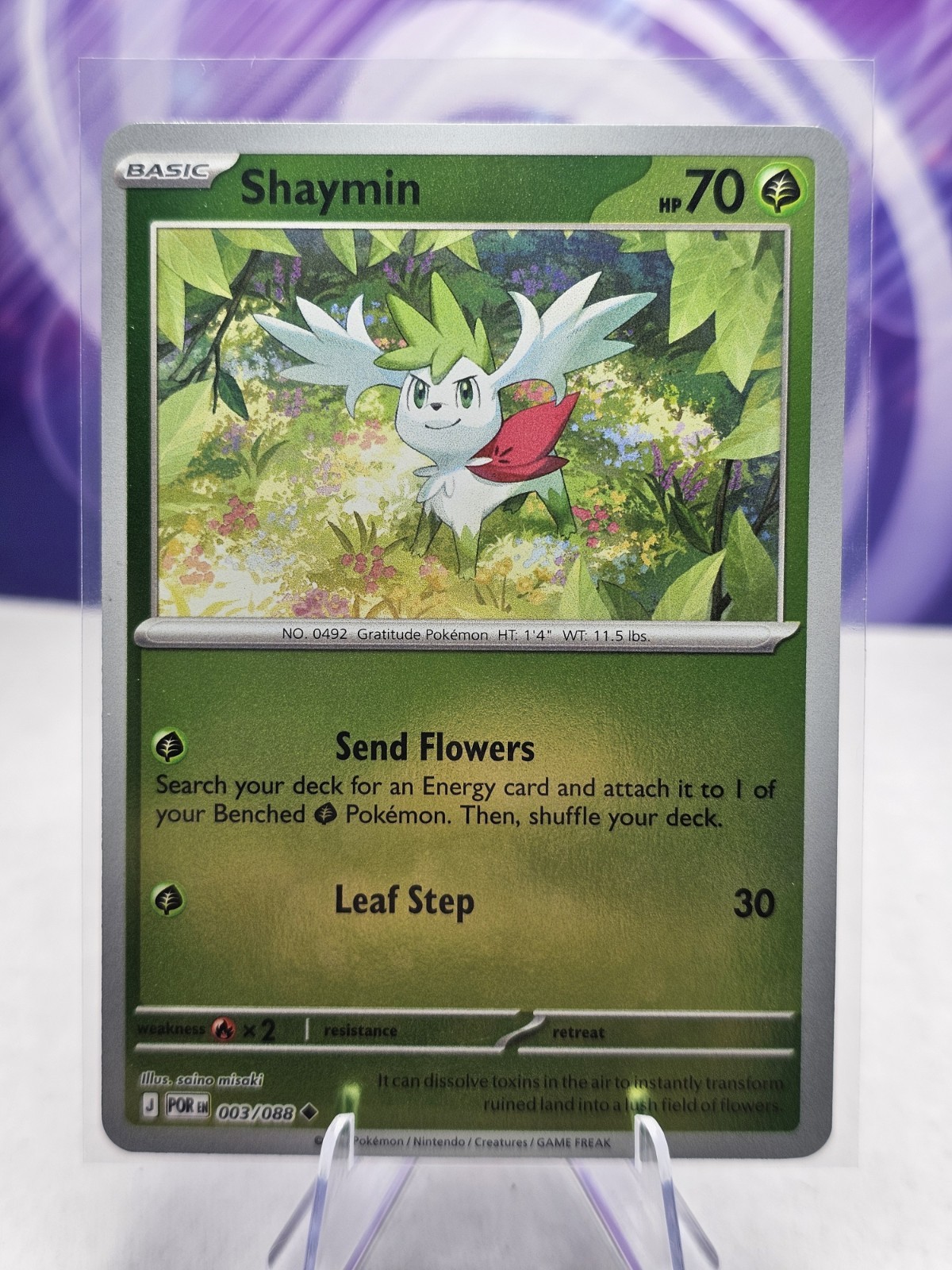 Shaymin 003/088 Uncommon Perfect Order Pokemon Reverse Holo NM