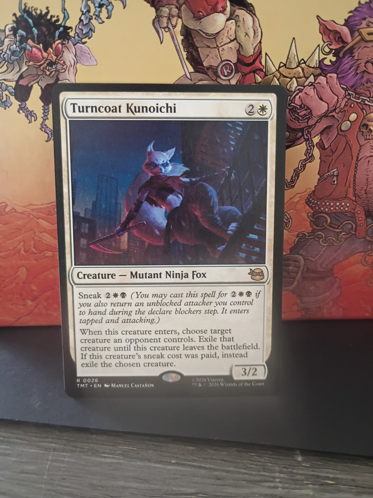 Wizards of the Coast MTG TMNT Turncoat Kunoichi Creature 0026 EN White 2W 3/2