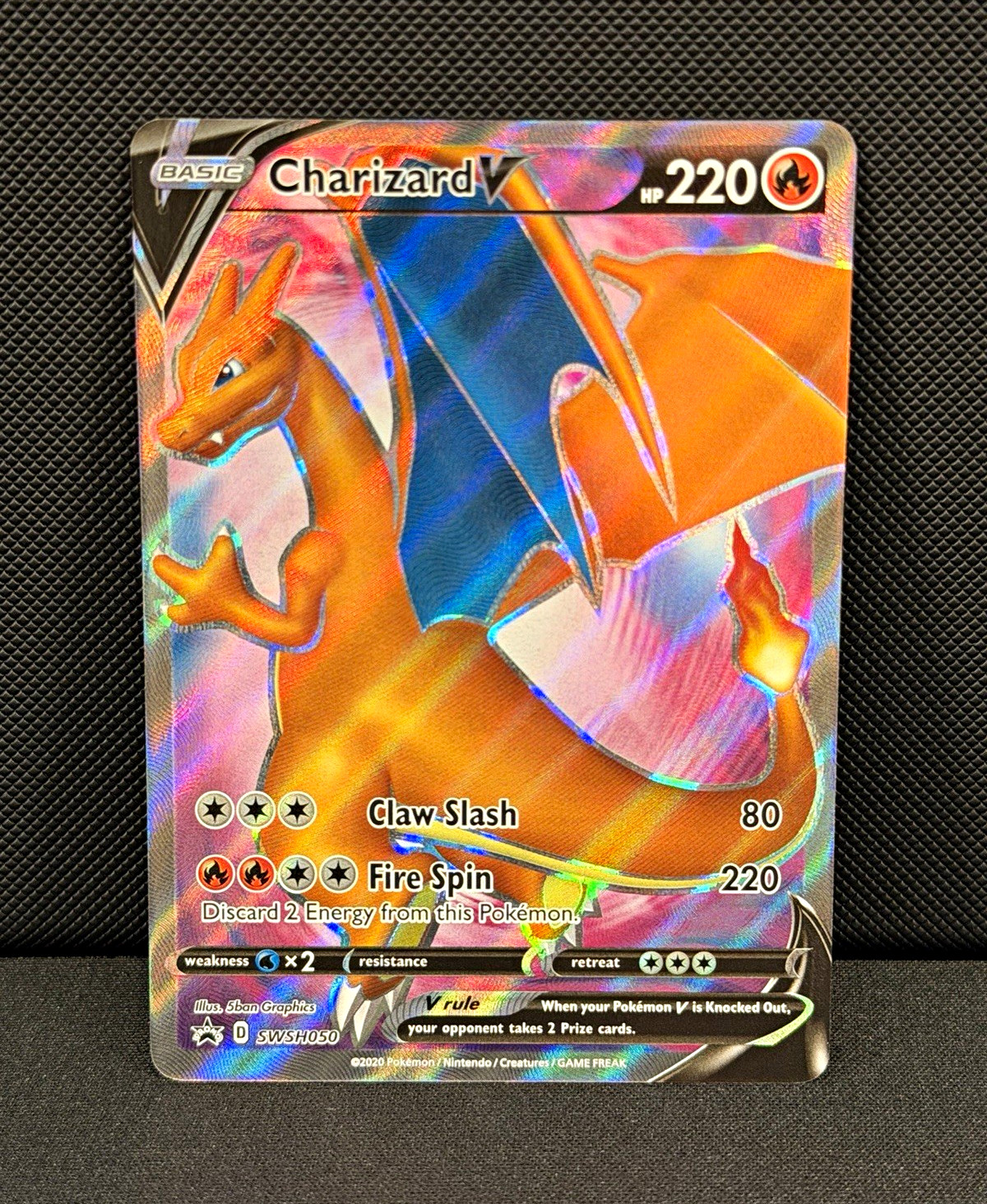 Pokemon TCG Charizard V Black Star Promo SWSH050 English NM