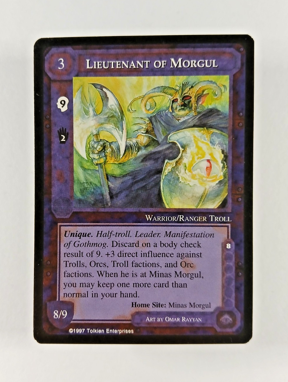 Lieutenant of Morgul – Middle Earth CCG card (1997 ICE) MECCG Lidless Eye LotR