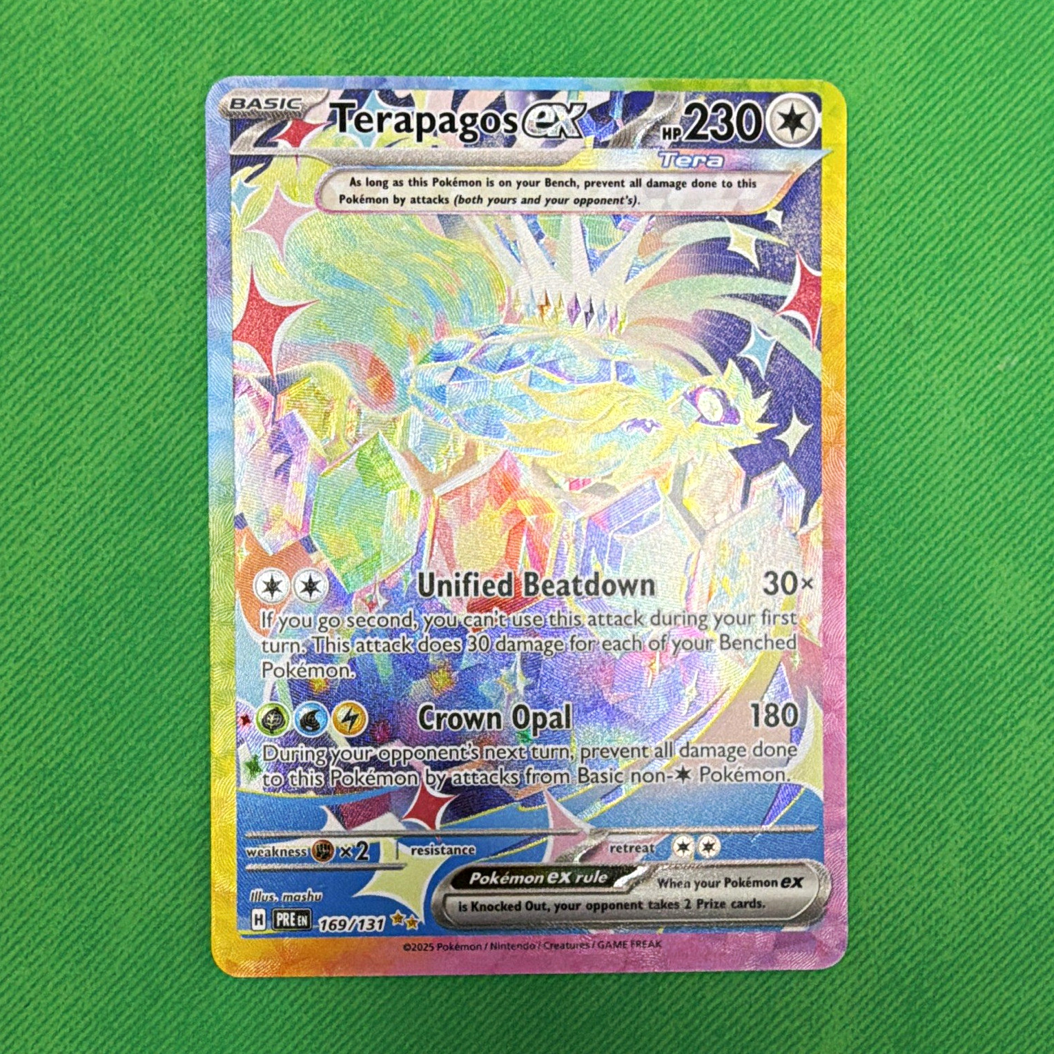 Pokemon TCG Terapagos ex 169/131 Prismatic Evolutions Holo Double Rare EN 230