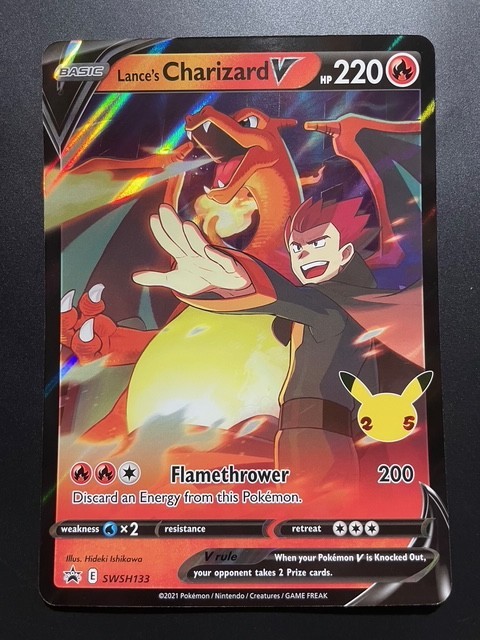 JUMBO Lance’s Charizard V Card SWSH133 Pokémon Celebrations