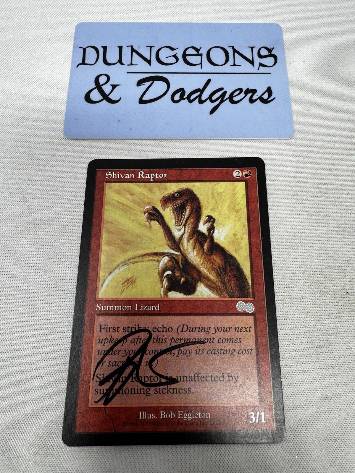 MTG – Urza’s Saga – Shivan Raptor – Signed Artist Proof – Bob Eggleton