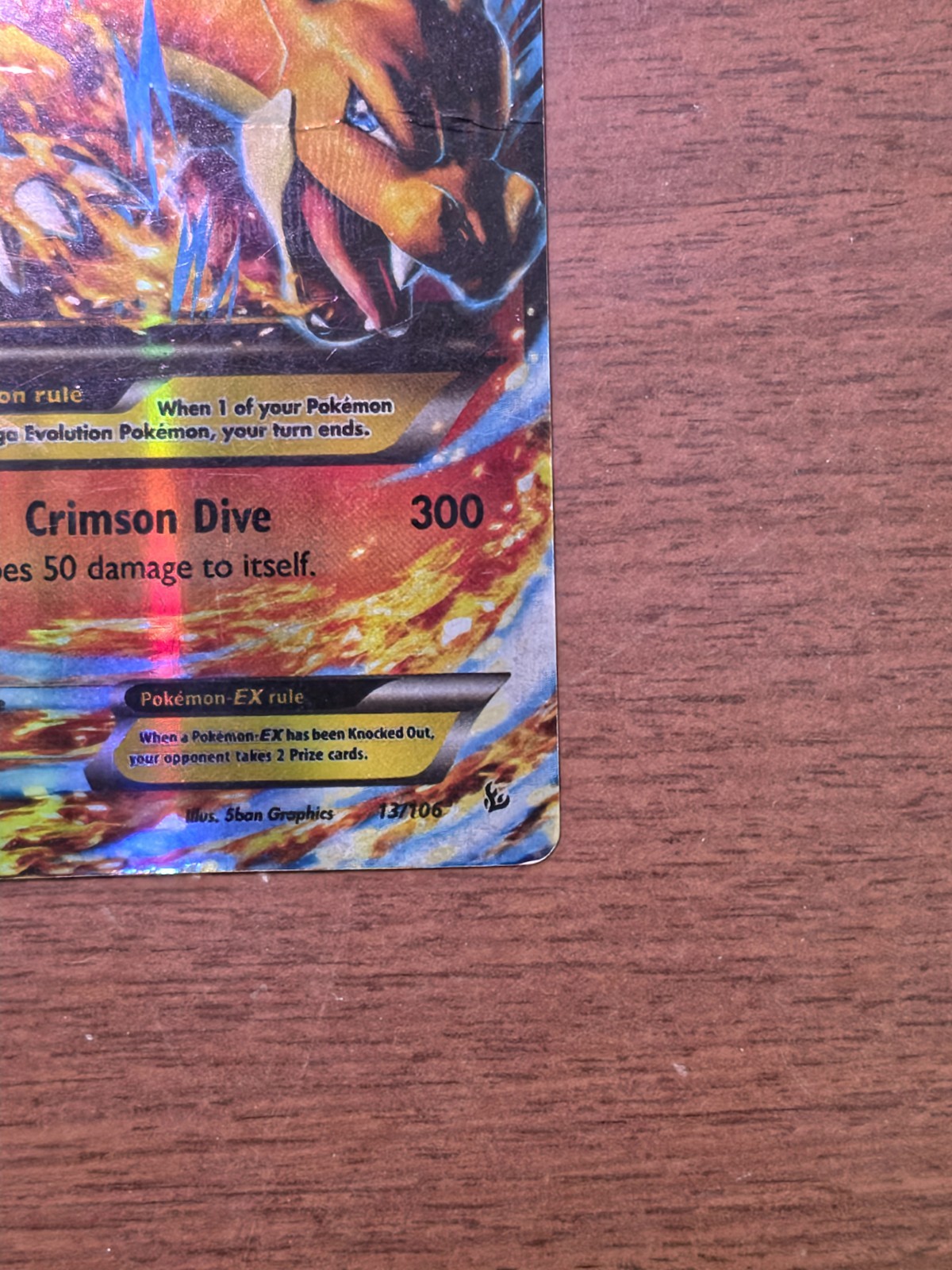 M Charizard EX (Y) 13/106 Flashfire Holo Moderately Played