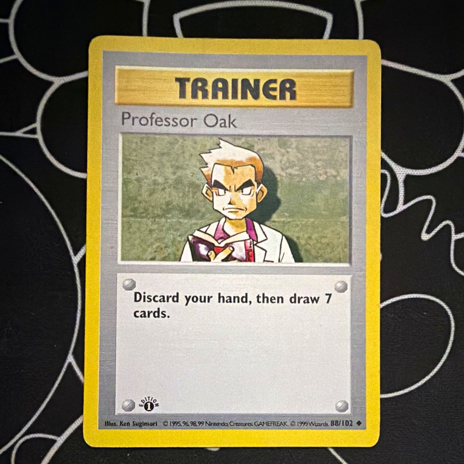 Professor Oak 88/102 Base Set Shadowless 1st Edition Trainer Uncommon 1999