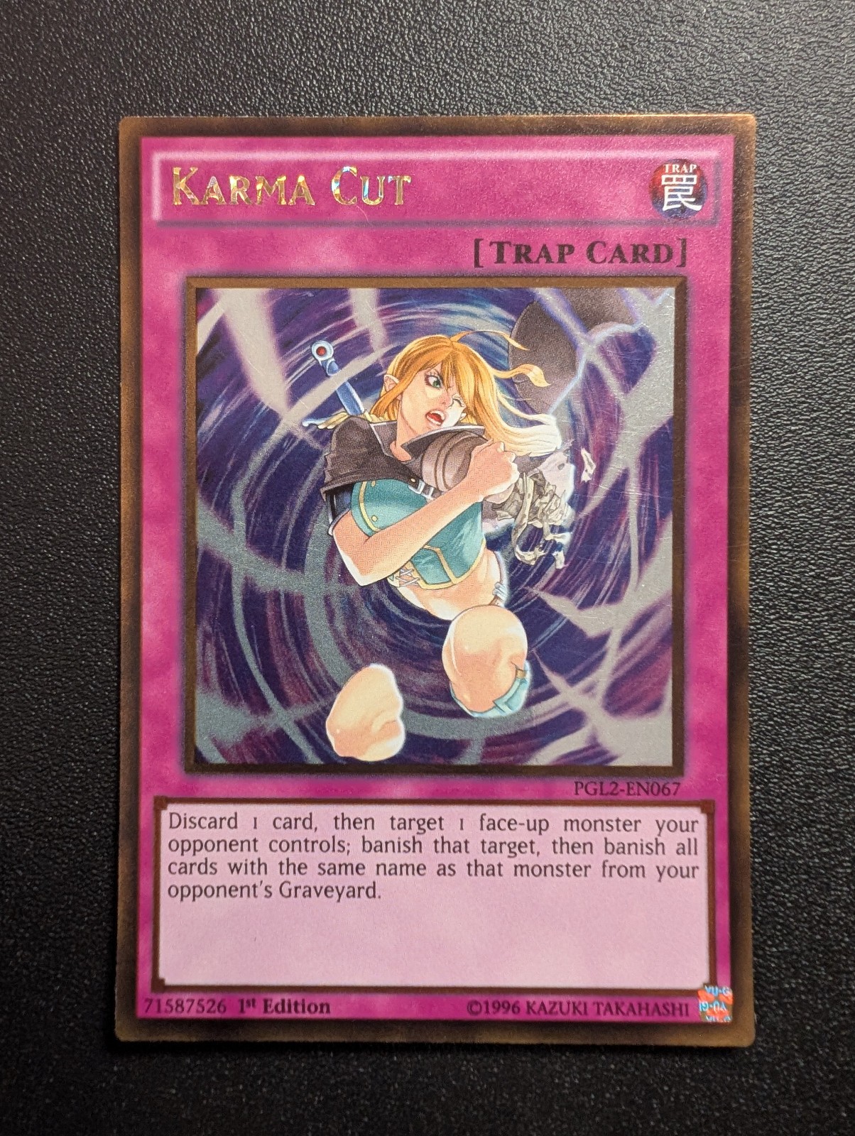 Karma Cut PGL2-EN067 Gold Rare 1st Edition LP