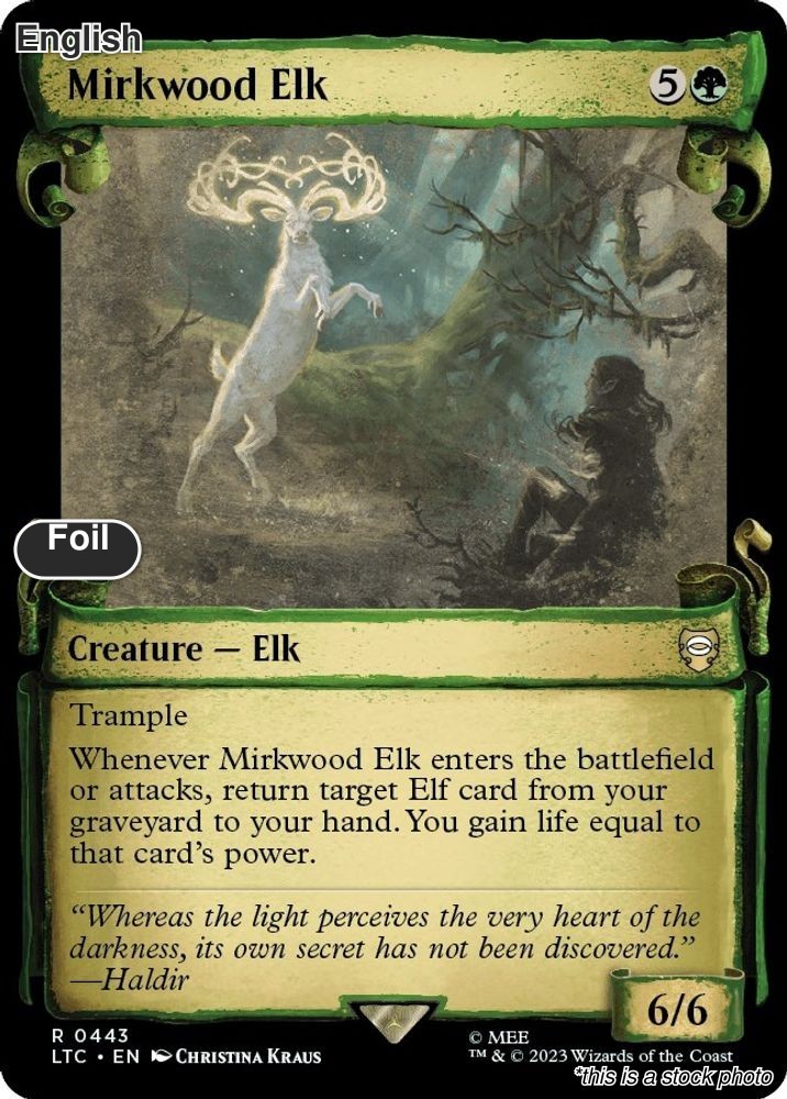 Magic Mirkwood Elk (Showcase Scrolls) 443 Rare Commander: The Lord of the Rin…