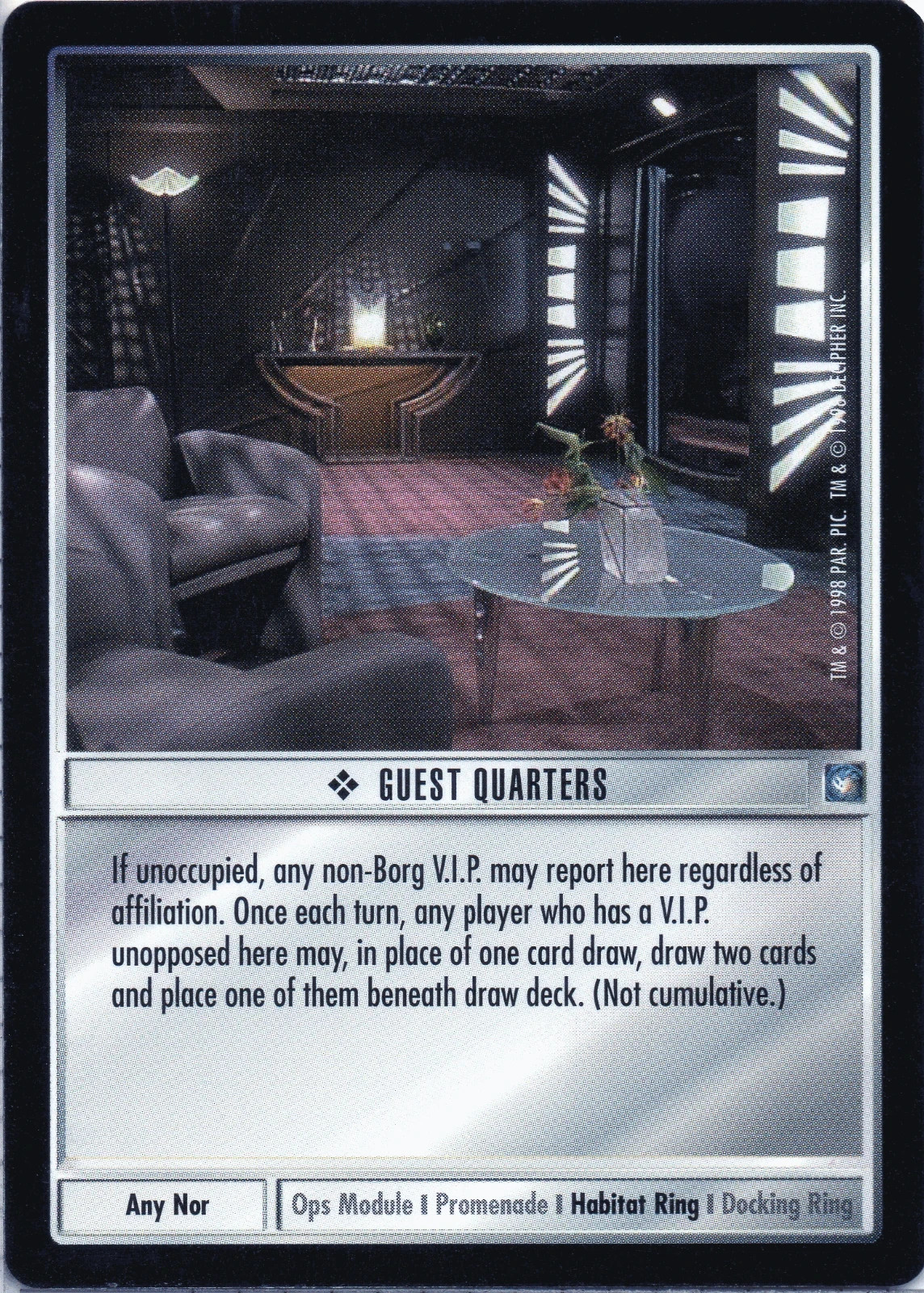 Star Trek CCG Guest Quarters Near-Mint/NM Uncommon – DS9 1998