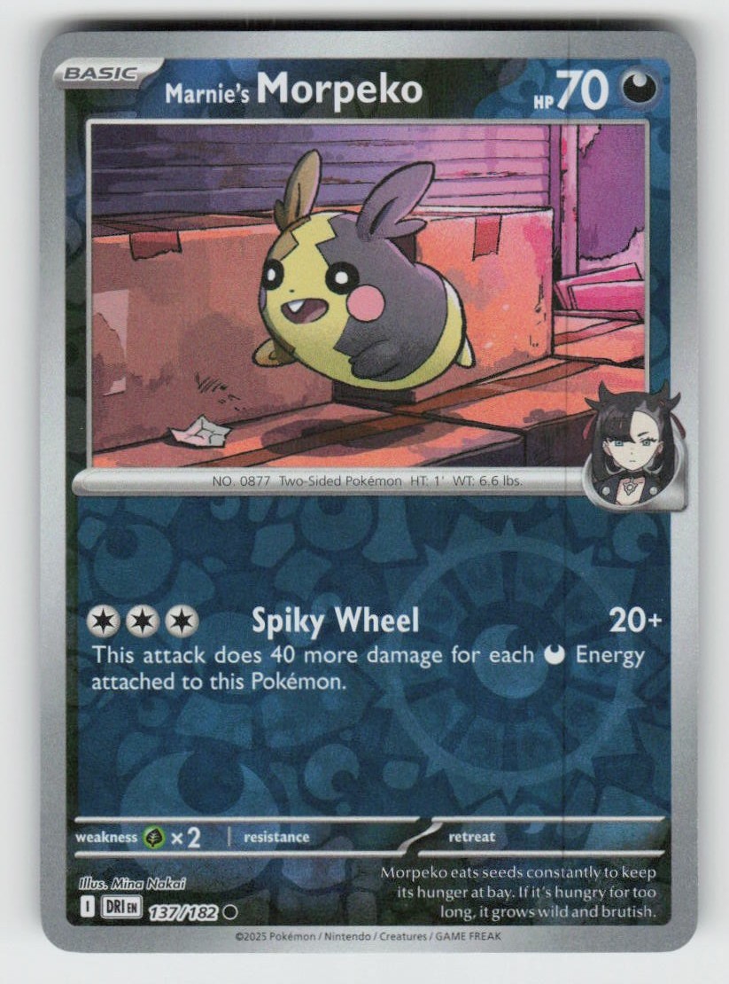 Reverse Holo Marnie’s Morpeko 137/182 SV10: Destined Rivals