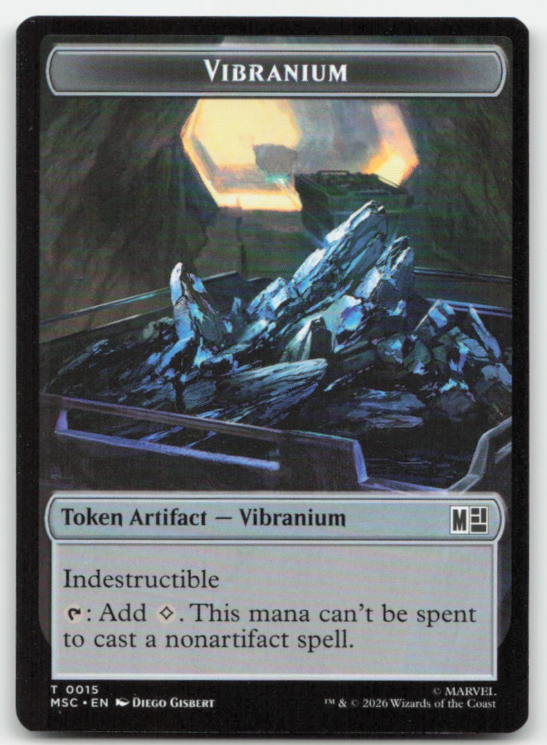 Angel // Vibranium Double-Sided Token 4 MSC Commander: Marvel Super Heroes NM
