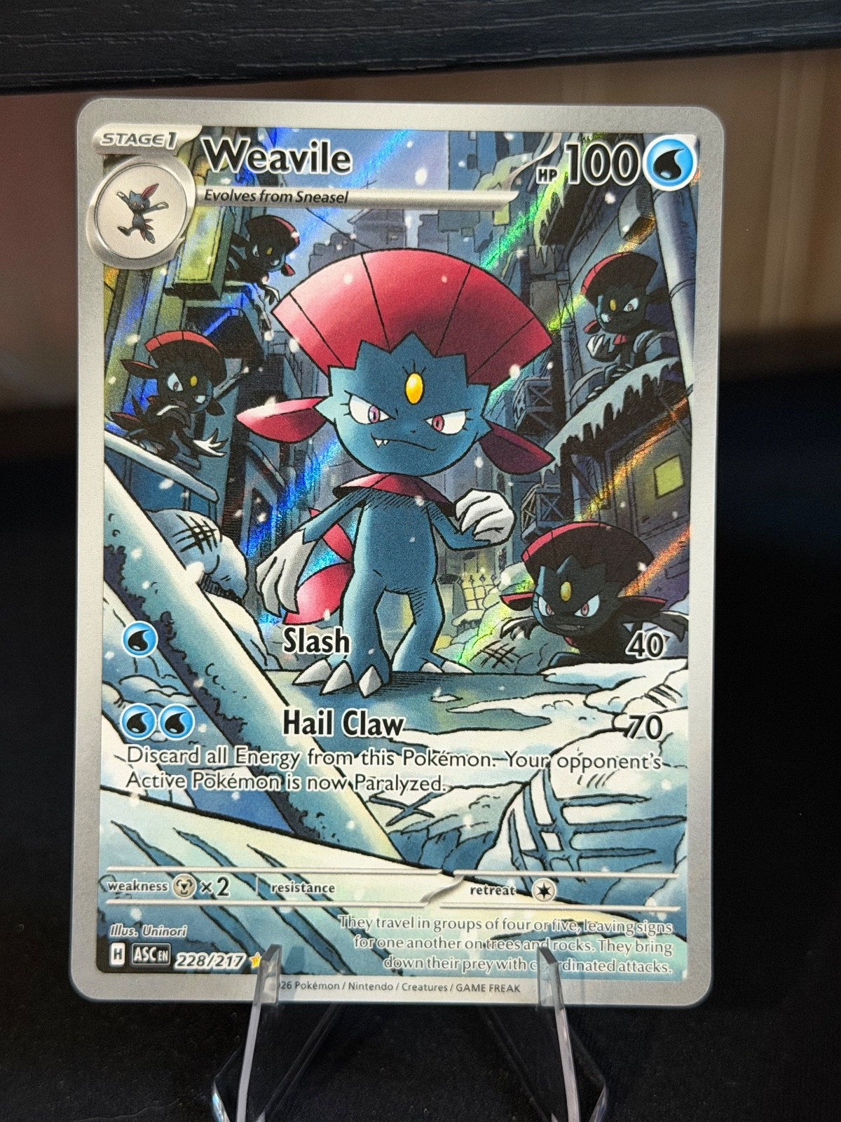 Weavile – Holo Illustration Rare ME: Ascended Heroes 228/217 NM