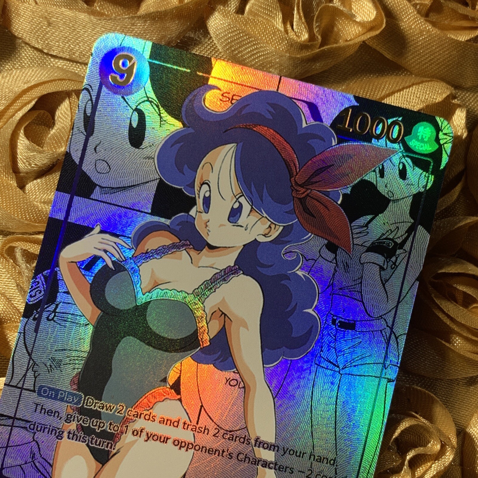 Launch DRAGON BALL Z Comic Beauty ACG Waifu Anime Goddess Holo Girl Card Blue