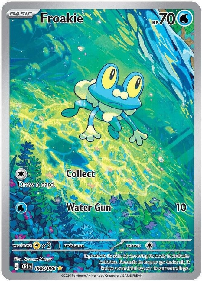 NM-Mint Froakie – 088/086 – Illustration Rare Pokemon Chaos Rising