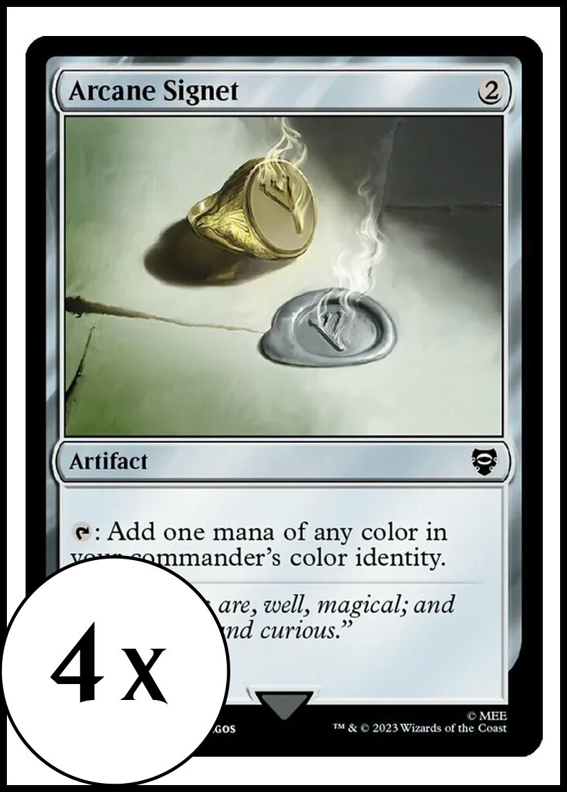 MTG – 4 x ARCANE SIGNET – Playset of 4 – Lord of the Rings Commander