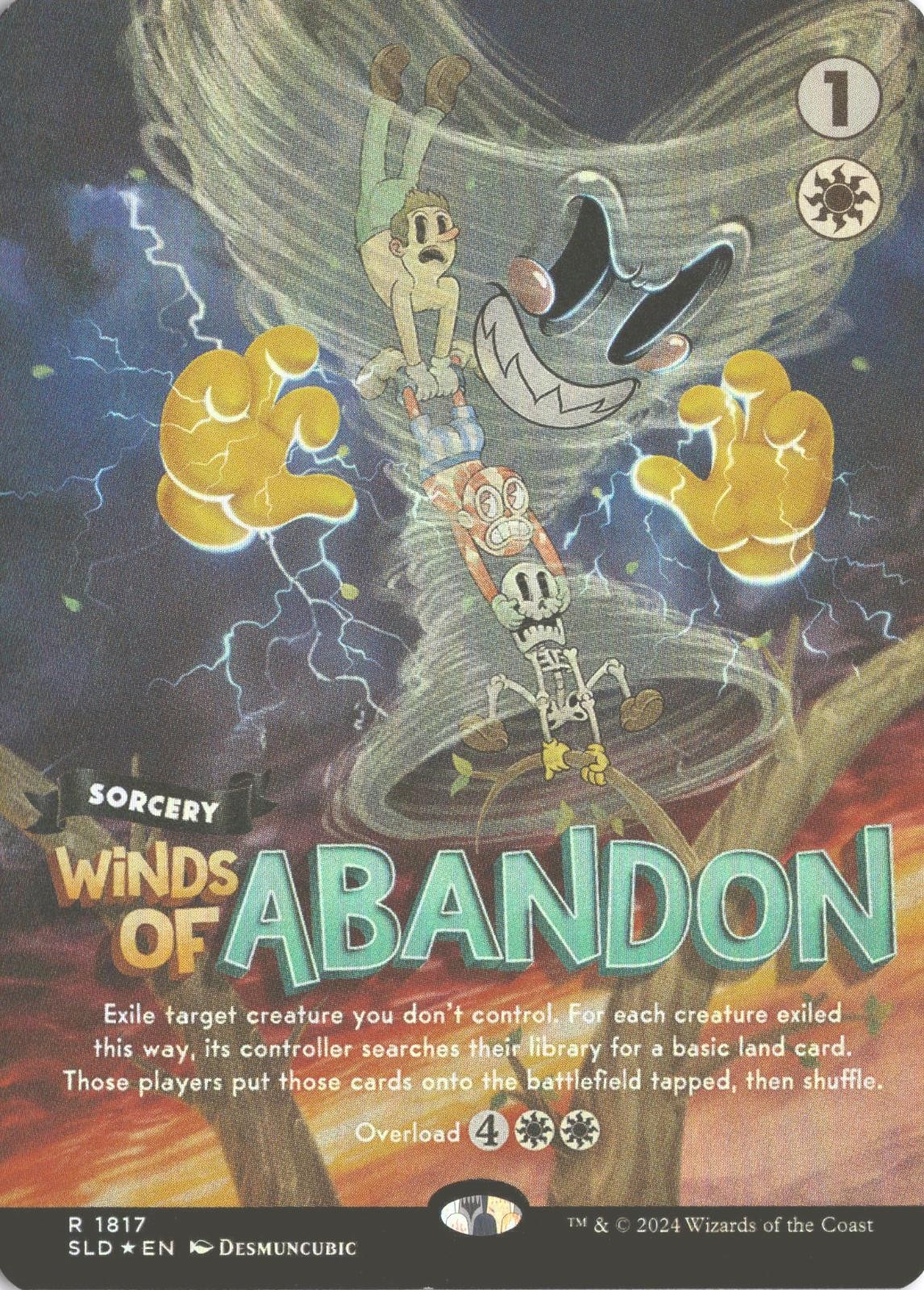 MTG Winds of Abandon (Rainbow Foil) (1817) Borderless R Secret Lair Drop NM