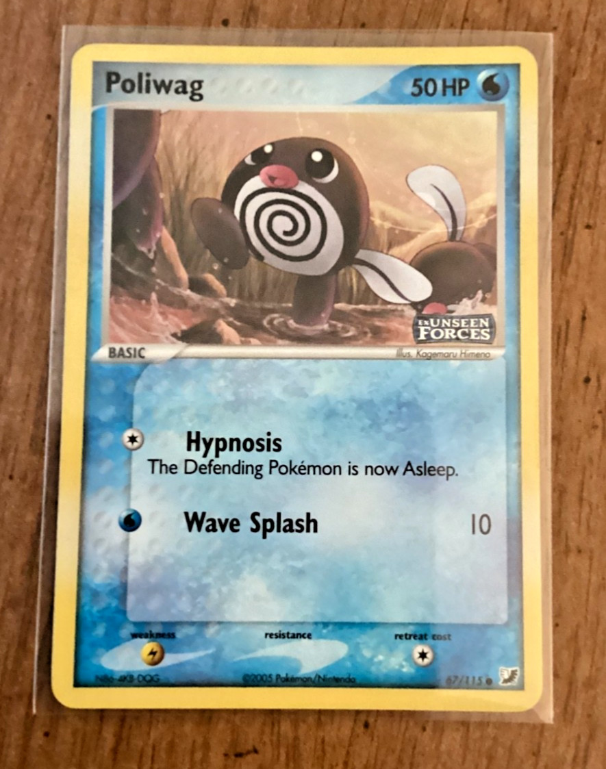 Poliwag 67/115 Unseen Forces Reverse Holo