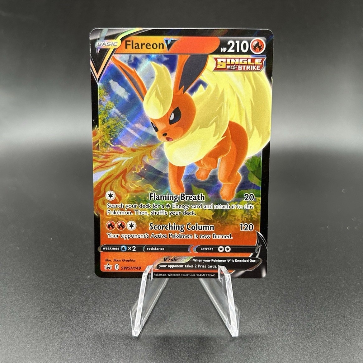 Pokémon TCG Flareon V SWSH149 Sword & Shield Promo Holo 210 HP Eng