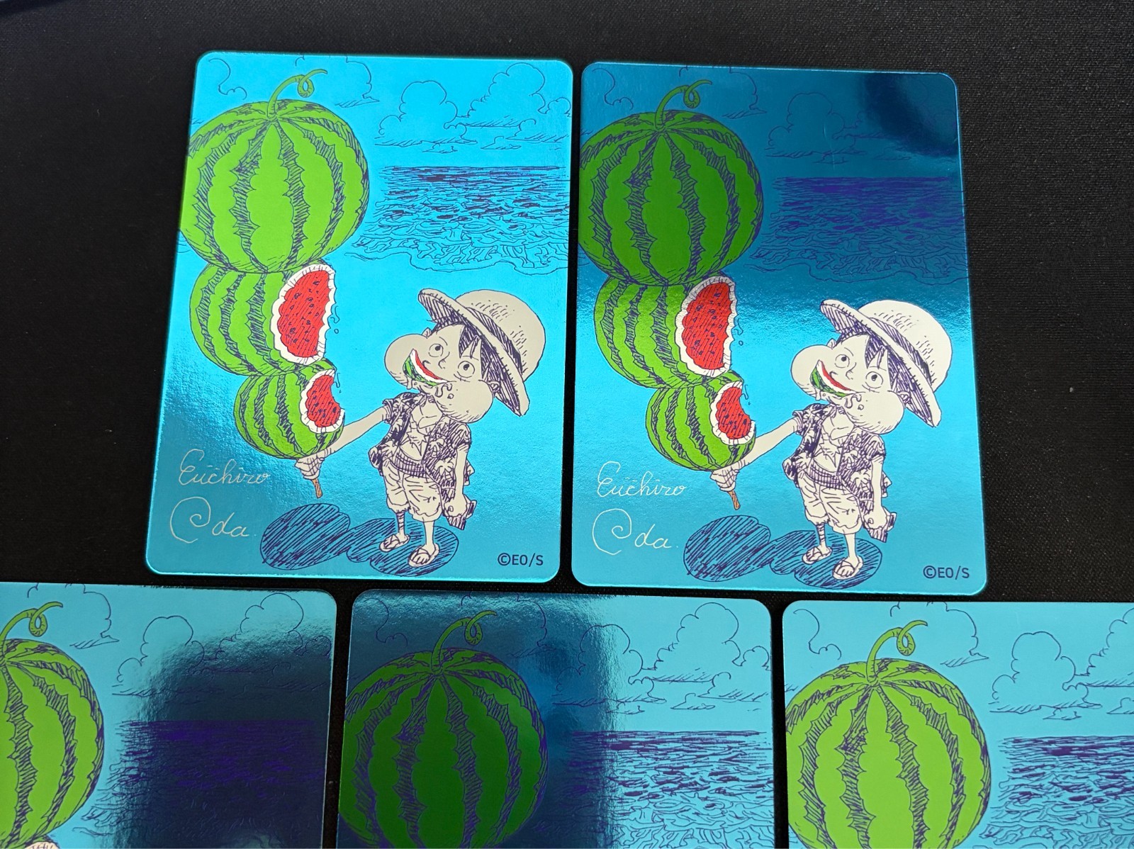 ONE PIECE Natsukomi 2026 Luffy Foil Promo Card Set of 5 (1 Card Scratched)