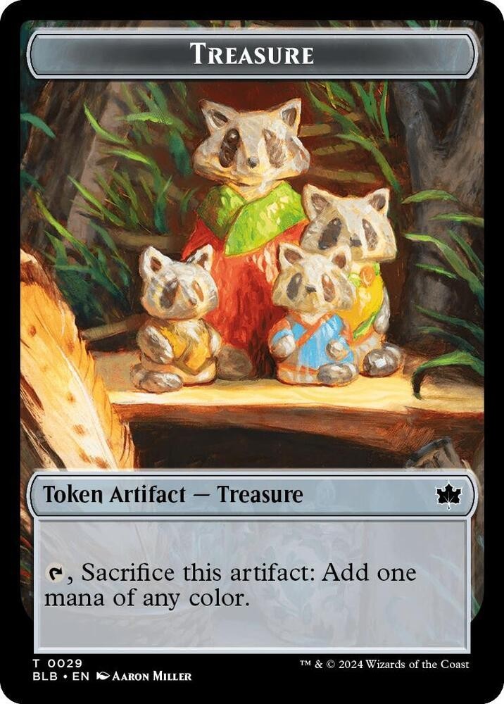 Cat // Treasure Double-Sided Token-26 // 29-NM-Commander: Bloomburrow-Magic