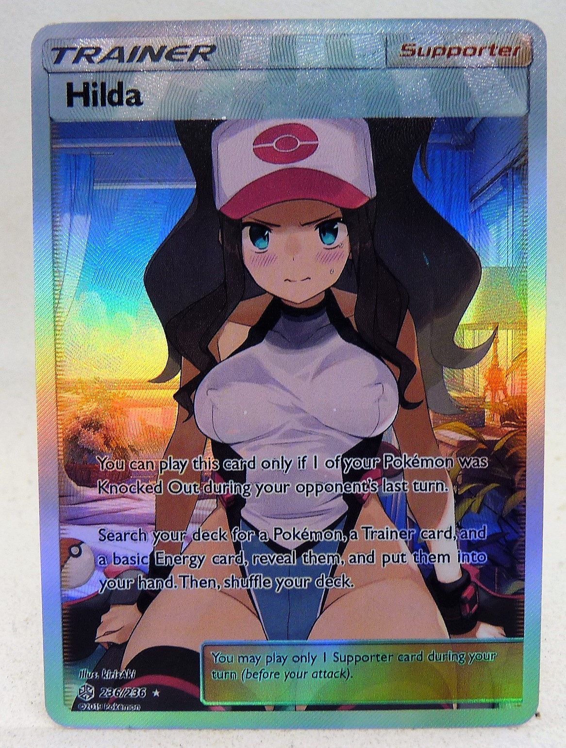 SEXY GIRL ENGLISH CARD Goddess Story HOLO BRILLIANT POKEMON Hilda