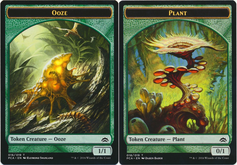 1x Ooze Token // Plant Token MTG – Planechase Anthology – Light Play