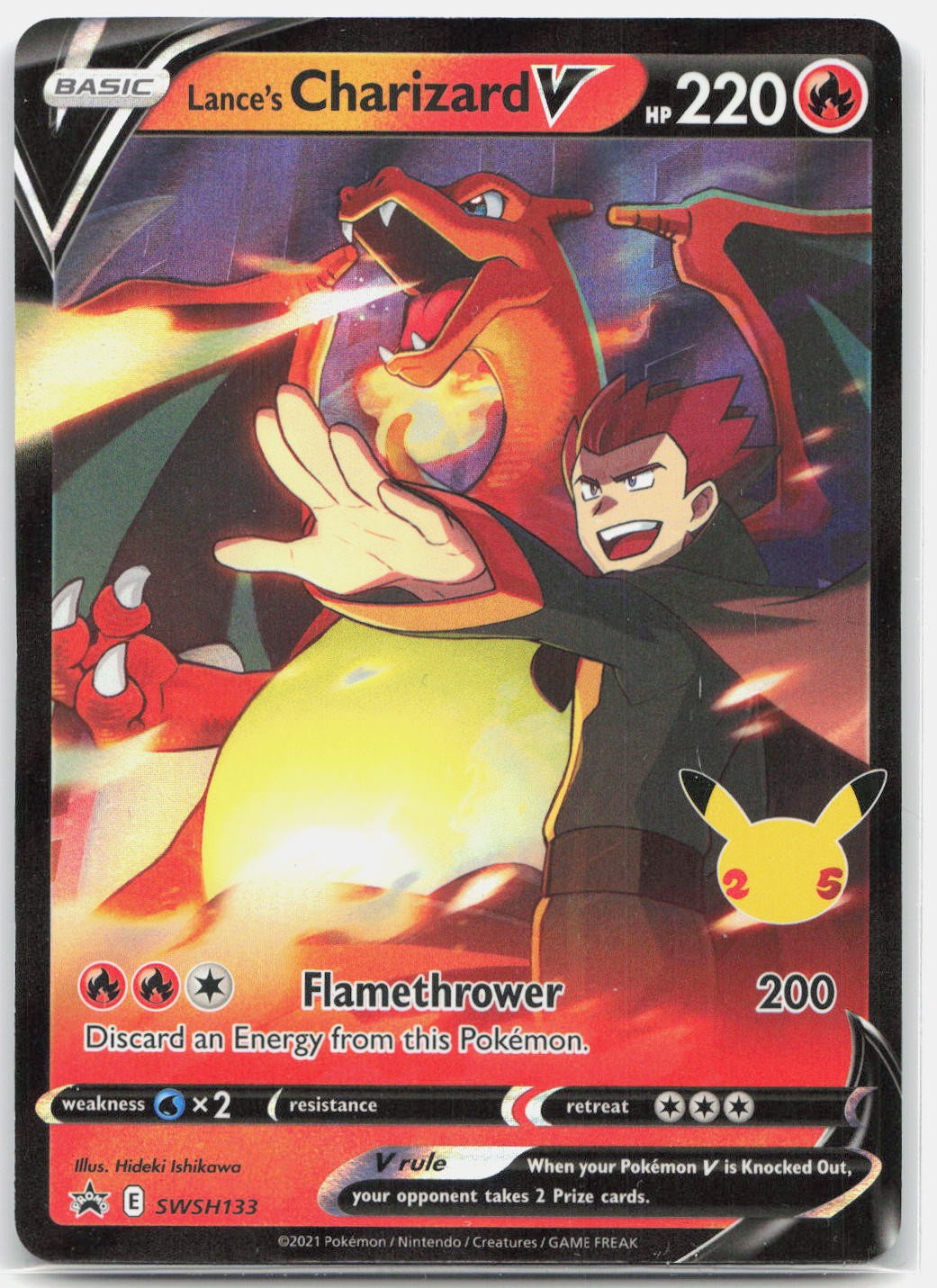 Lance’s Charizard V SWSH133 HOLO PRomo Sword & Shield Promo Pokemon NM