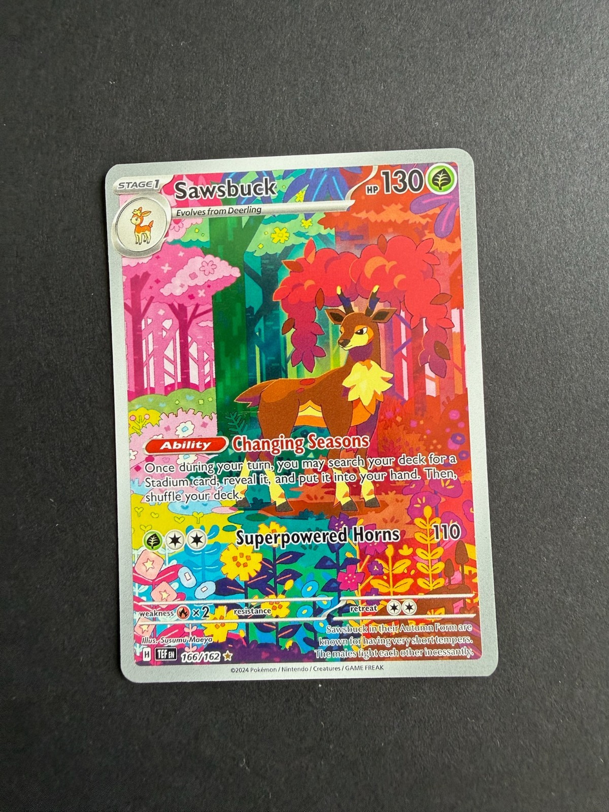 Sawsbuck IR 166/162 SV05: Temporal Forces Holo NM