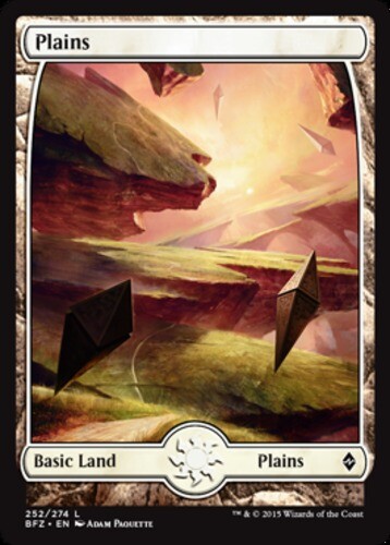 10x Plains (252) (Full Art) NM-Mint, English Battle for Zendikar MTG Magic