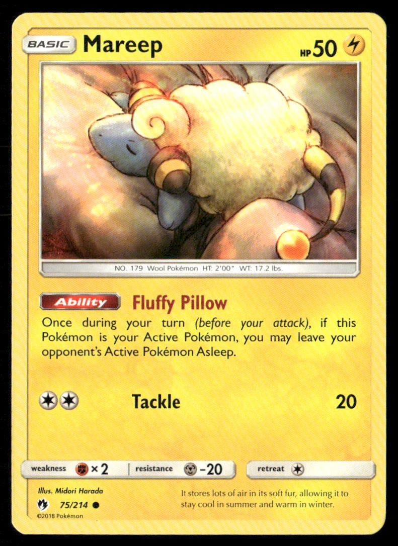 Mareep 75/214 Common Lost Thunder Pokemon Near Mint