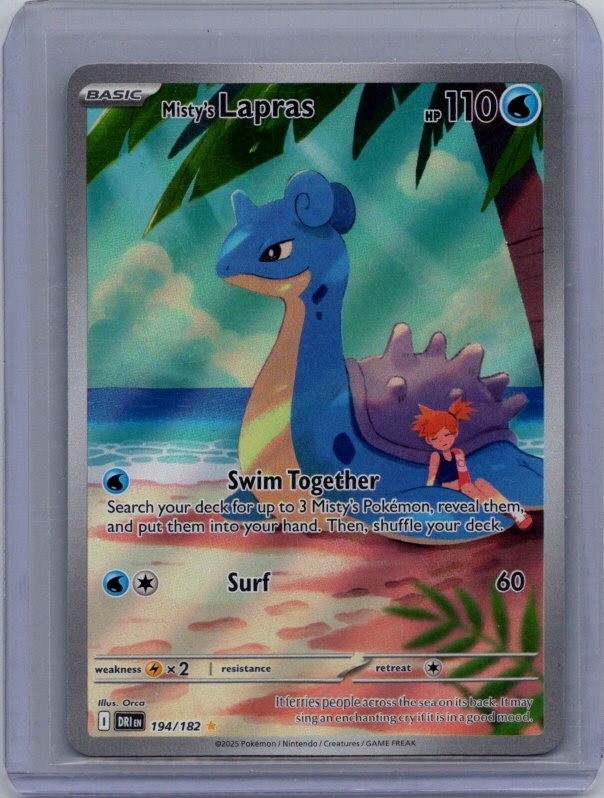 Pokemon TCG Destined Rivals Misty’s Lapras 194/182