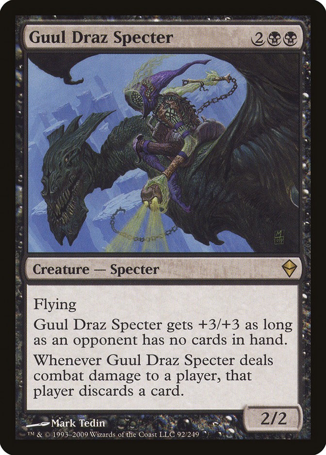 MTG Magic the Gathering Guul Draz Specter (92/280) Zendikar MP