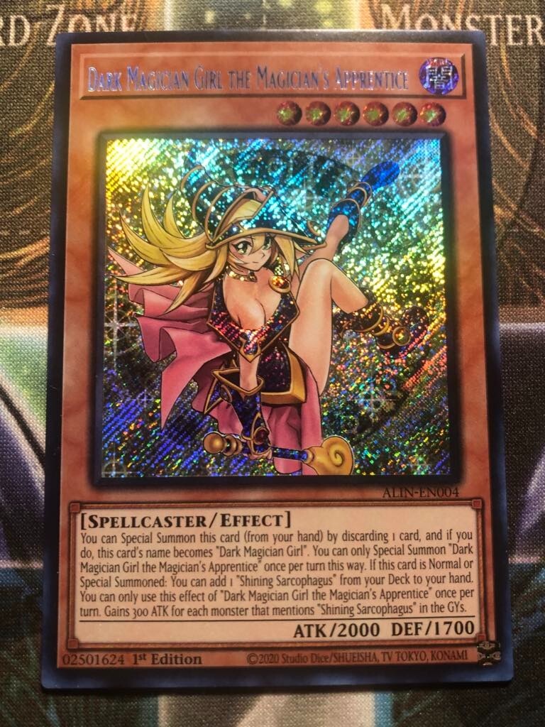 * DARK MAGICIAN GIRL THE MAGICIAN’S APPRENTICE * SECRET RARE ALIN-EN004 YUGIOH!