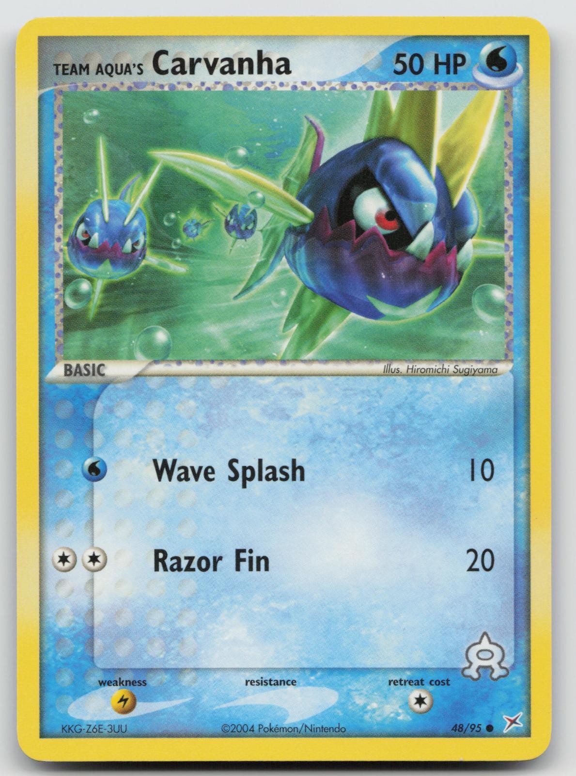 Team Aqua’s Carvanha 48/95 Team Magma vs Team Aqua Pokemon MP F354
