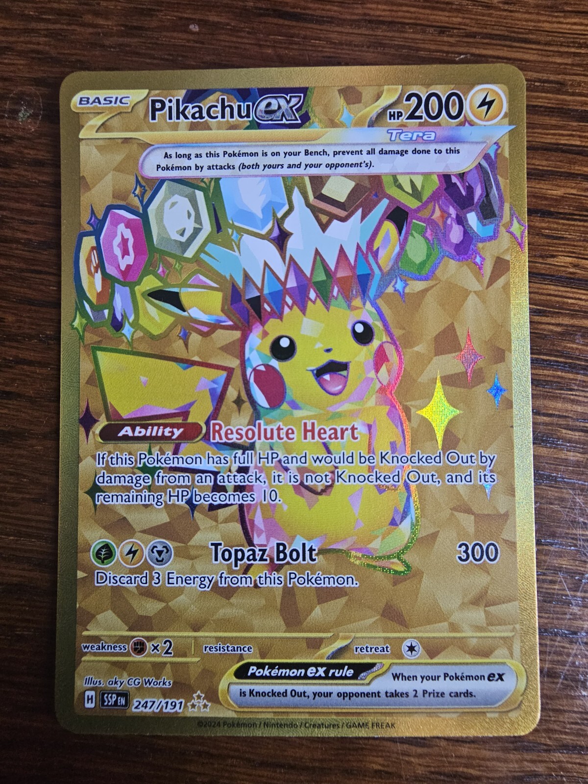 Pikachu ex 247/191 Sv08: Surging Sparks Holo