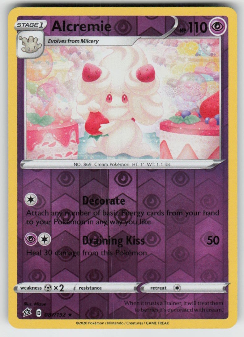 PO-04 Reverse Holo Alcremie 087/192 Rare SWSH02: Rebel Clash NM