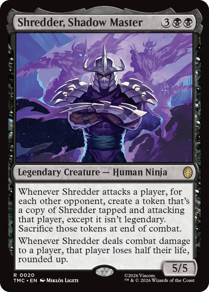 x1 Shredder, Shadow Master R MTG Commander: Teenage Mutant Ninja Turtles M/NM, E